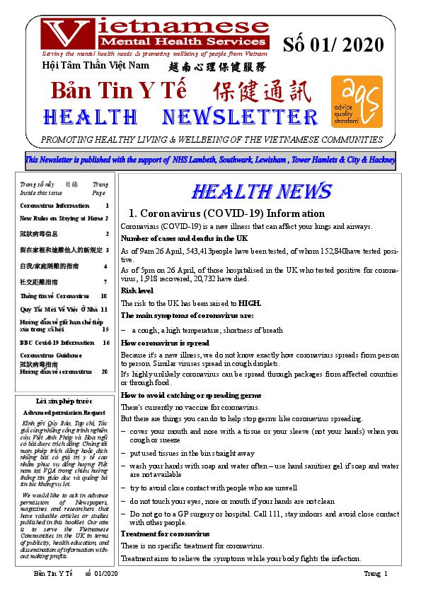 Health Newsletter 01 2020